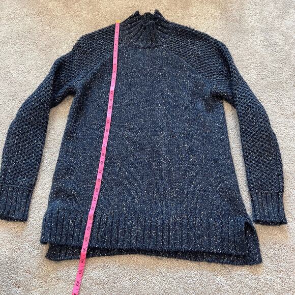 Prana Women's Turtleneck Wool Silk Sweater in Blue Size Small - Picture 8 of 9